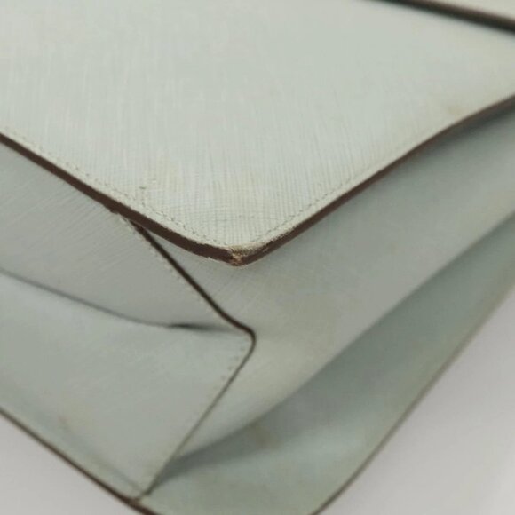 Salvatore Ferragamo Gancini Hand Bag Safiano 2way Light Blue Silver Auth BA1740 - Picture 5 of 16